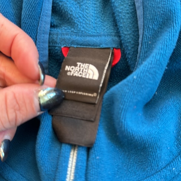 The North Face Polartec Classic Women’s Zip Up Hooded Fleece Bright Blue Size LG - Picture 5 of 8